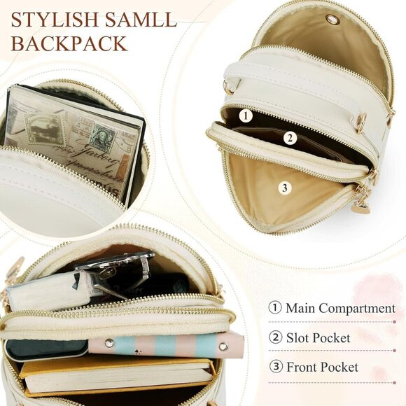 Mini Leather Backpack Purse Women Small Fashion Casual Travel Daypack